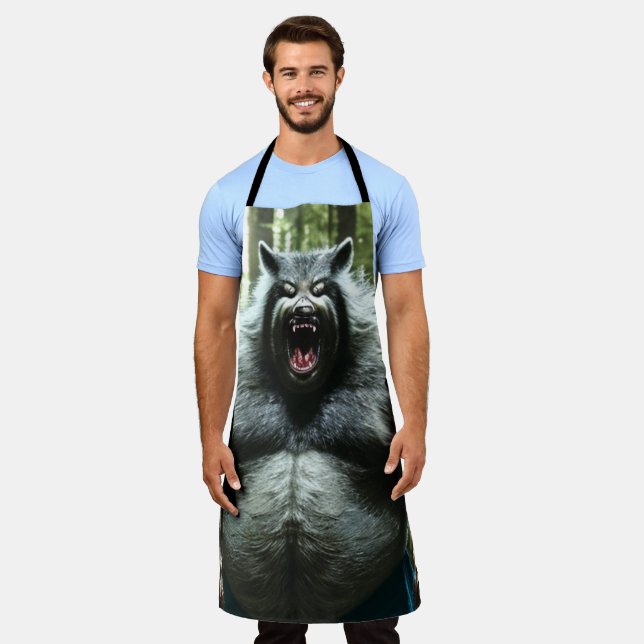 Werewolf Who Ate The Whole Village men chef apron (Worn)