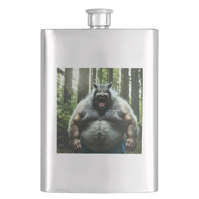 Werewolf Who Ate The Whole Village steel flask (Front)