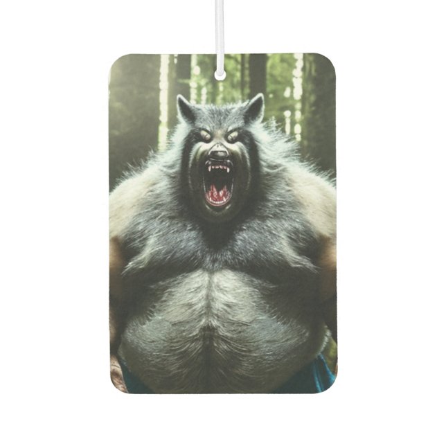 Werewolf Who Ate Whole Village car air freshener (Front)