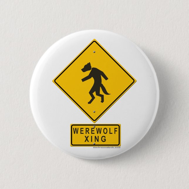 Werewolf XING 6 Cm Round Badge (Front)