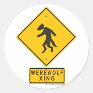 Werewolf XING Classic Round Sticker