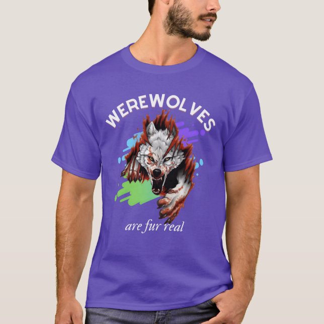 Werewolves Are Fur Real boy T-Shirt (Front)