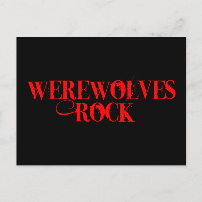 Werewolves Rock Postcard (Front)