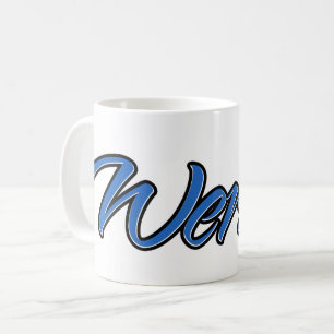 Werner first name name name blue Tasse Kaffeetasse Coffee Mug