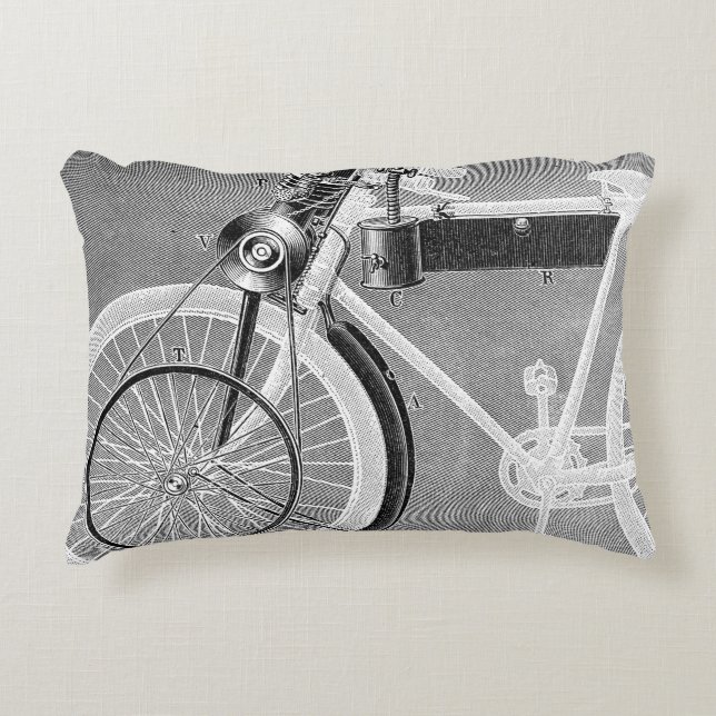 Werner Motorcycle, 1898 Decorative Cushion (Front)