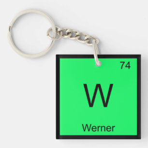 Werner Name Chemistry Element Periodic Table Key Ring
