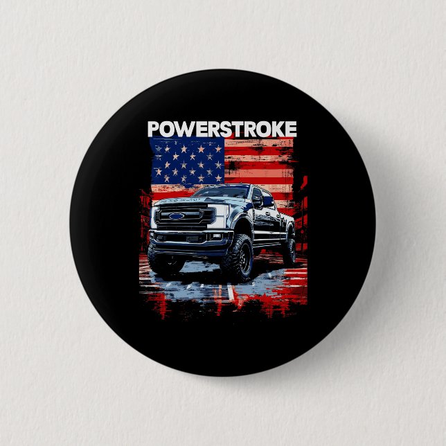 Werstroke Single Cab Truck American Flag New Body  6 Cm Round Badge (Front)