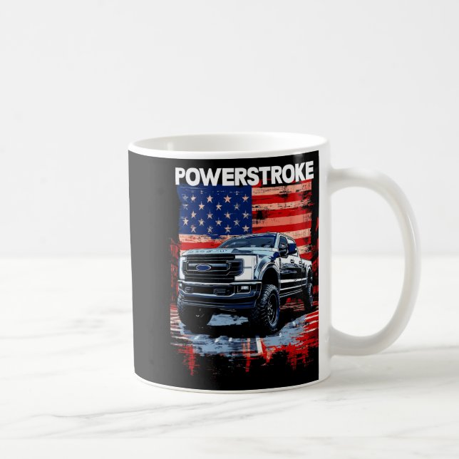 Werstroke Single Cab Truck American Flag New Body  Coffee Mug (Right)