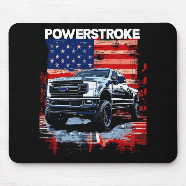Werstroke Single Cab Truck American Flag New Body  Mouse Mat (Front)