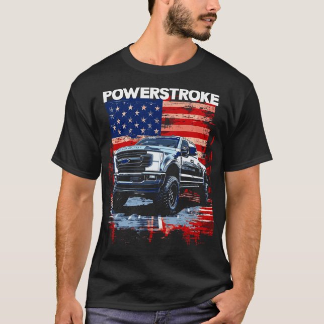 Werstroke Single Cab Truck American Flag New Body  T-Shirt (Front)
