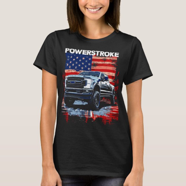 Werstroke Single Cab Truck American Flag New Body  T-Shirt (Front)