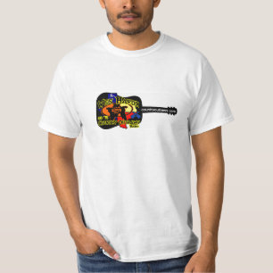 wes hardin country outlaw guitar logo T-Shirt