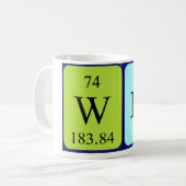 Wes periodic table name mug (Front Left)