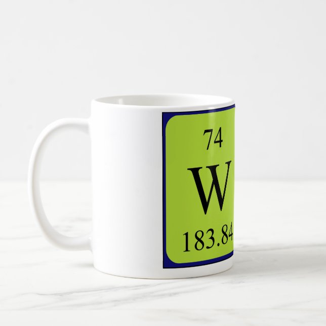 Wes periodic table name mug (Left)