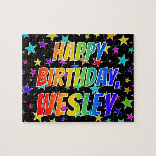 "WESLEY" First Name, Fun "HAPPY BIRTHDAY" Jigsaw Puzzle