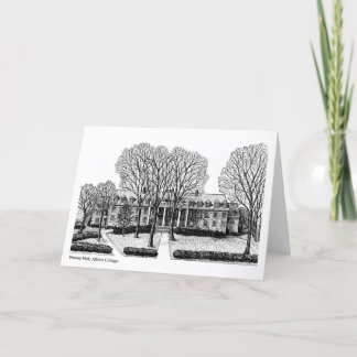 Wesley Hall, Albion College, notecard