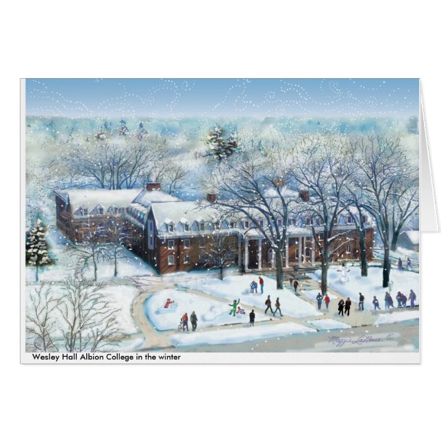 Wesley Hall Albion College, Winter full colour (Front Horizontal)