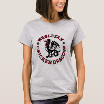 Wesleyan Chicken Dragons t-shirt (women's grey)