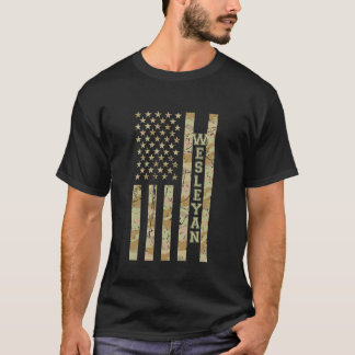 Wesleyan Desert Camo Distressed American T-Shirt