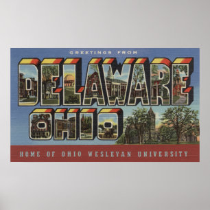 Wesleyan University - Large Letter Scenes Poster