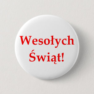 Wesolych Swiat 6 Cm Round Badge