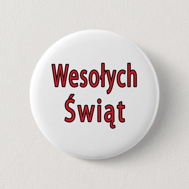 Wesolych Swiat 6 Cm Round Badge (Front)
