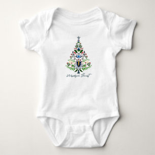 Wesolych Swiat - awesome Kashubian Christmas tree Baby Bodysuit