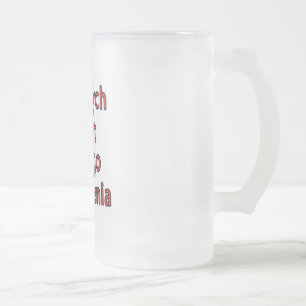 Wesolych Swiat Bozego Narodzenia Frosted Glass Beer Mug