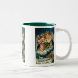 Wesolych Swiat Bozego Narodzenia Merry Christmas Two-Tone Coffee Mug