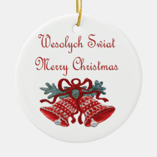 Wesolych Swiat Ceramic Tree Decoration