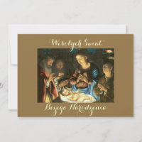 Wesołych świąt Christmas Card in Polish