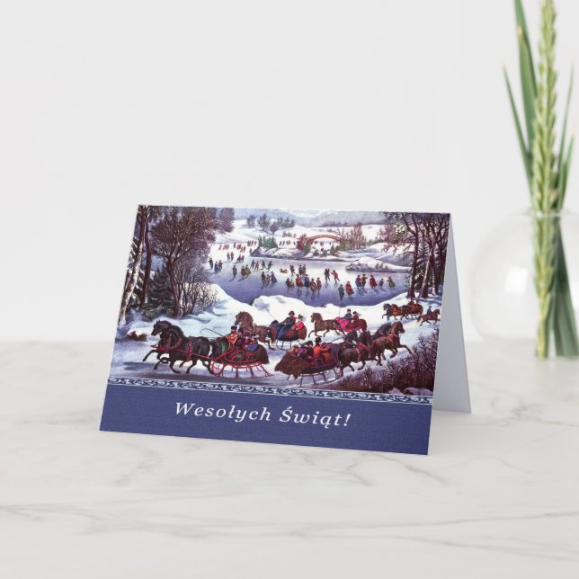 Wesołych Świąt. Christmas Card in Polish (Front)