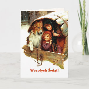Wesołych Świąt. Christmas Card in Polish