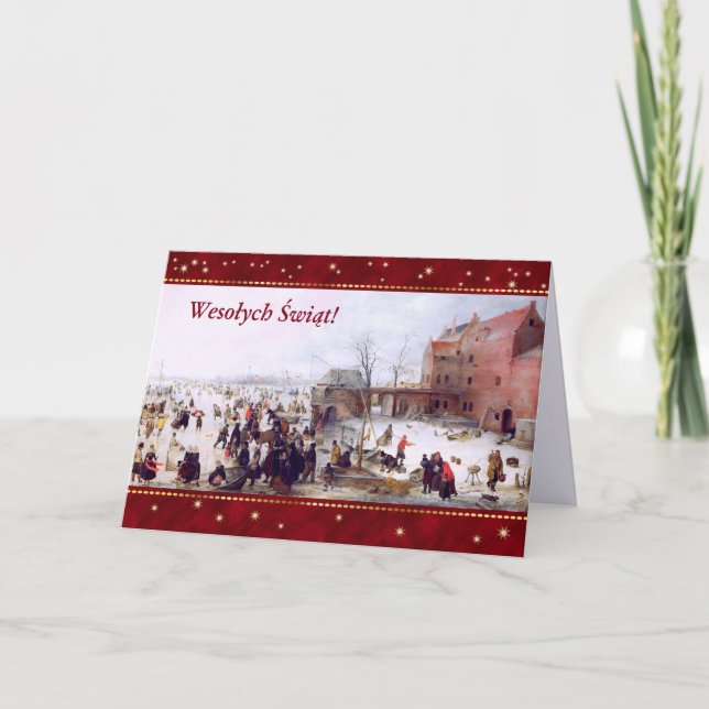 Wesołych Świąt. Christmas Card in Polish (Front)
