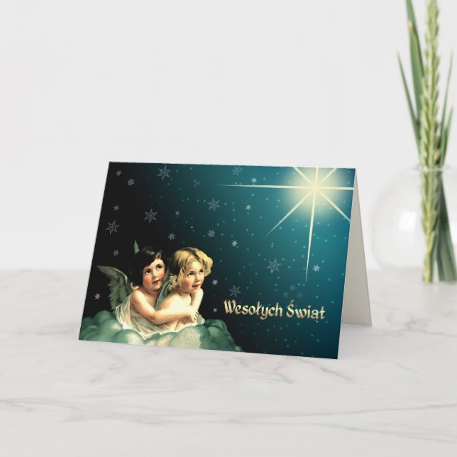 Wesołych Świąt. Christmas Card in Polish (Front)