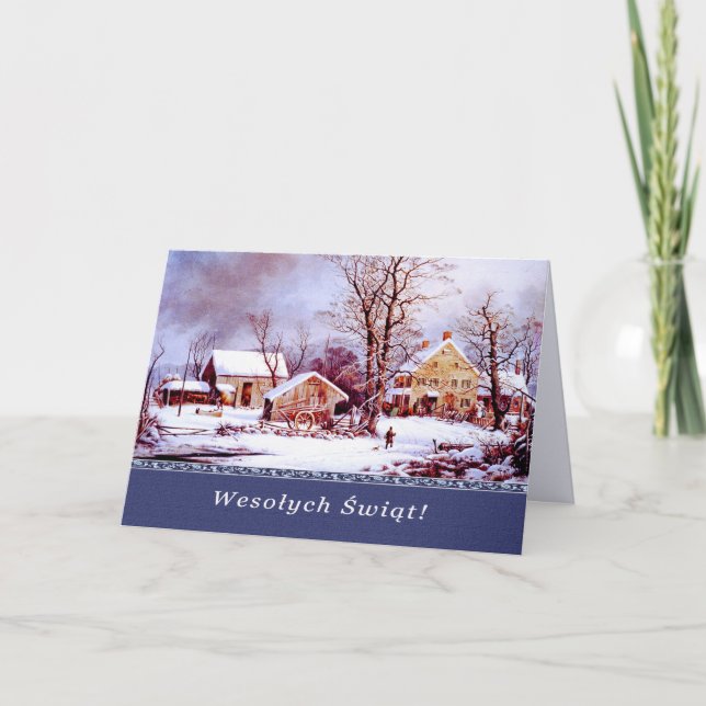 Wesolych Swiat. Christmas Card in Polish (Front)