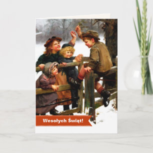 Wesołych Świąt. Christmas Card in Polish