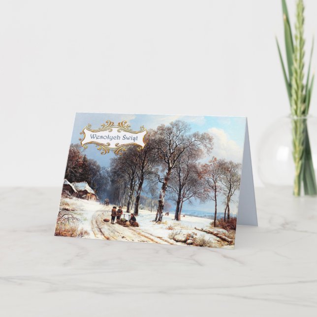 Wesołych Świąt. Christmas Card in Polish (Front)