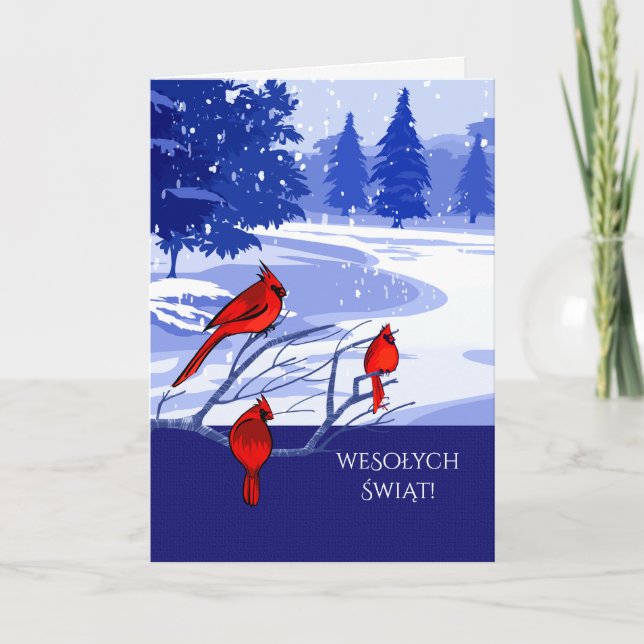 Wesołych Świąt. Christmas Cards in Polish (Front)