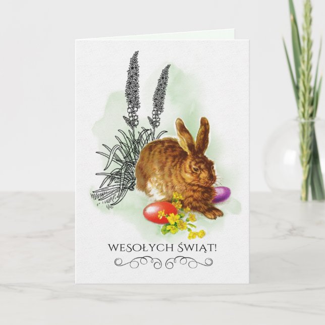 Wesołych Świąt. Easter Card in Polish (Front)