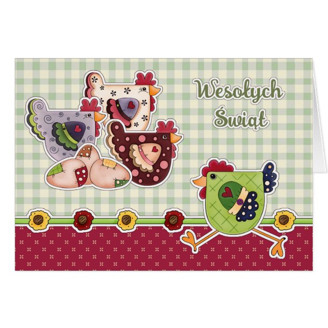 Wesołych Świąt. Easter Card in Polish (Front Horizontal)