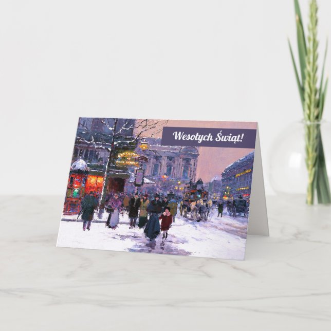 Wesołych Świąt. Fine Art Christmas Cards in Polish (Front)