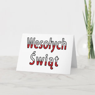 Wesolych Swiat Flag Holiday Card
