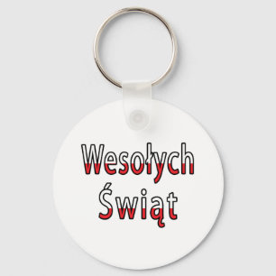 Wesolych Swiat Flag Key Ring