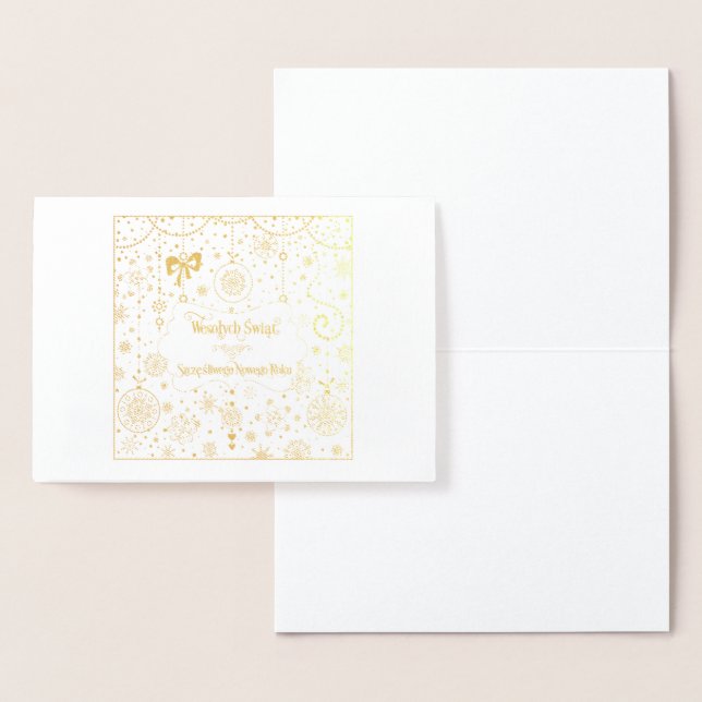Wesołych Świąt i Szczęśliwego Nowego Roku Foil Card (Display)