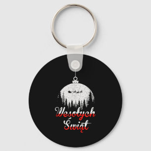 Wesolych Swiat Lish Christmas Holiday Tank Top Key Ring