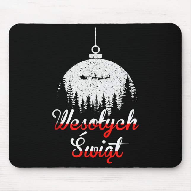 Wesolych Swiat Lish Christmas Holiday Tank Top  Mouse Mat (Front)