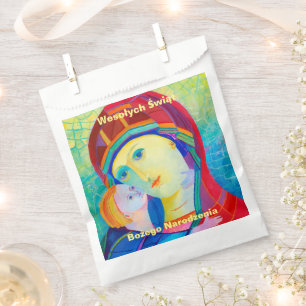Wesołych Świąt Merry Christmas Gift Polish Favour Bags