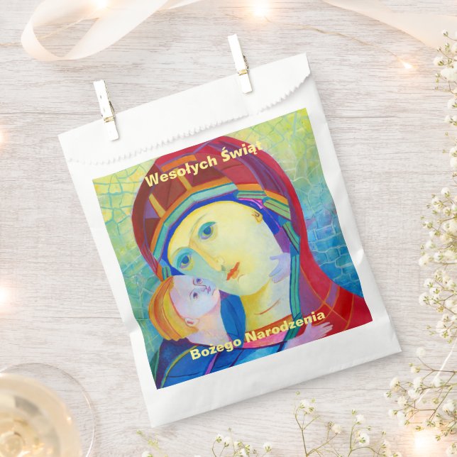 Wesołych Świąt Merry Christmas Gift Polish Favour Bags (Clipped)