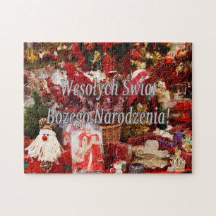 Wesołych Świąt ...! Merry Christmas in Polish w Jigsaw Puzzle